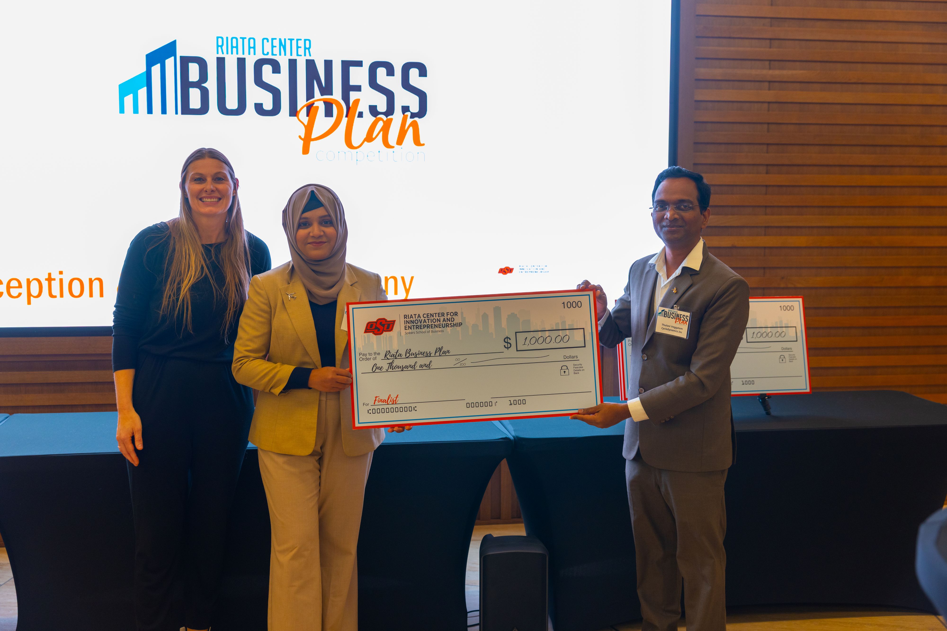 Paula McCullough (Riata), Thulasi Veggaiam, Nabia Fardin (CycloDynamics)