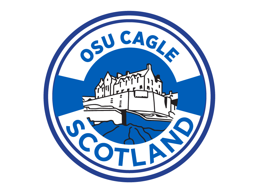 OSU CAGLE program button featuring Scotland. 