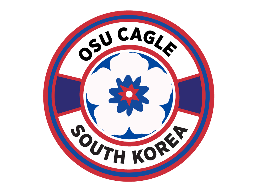 OSU CAGLE program button featuring South Korea.. 