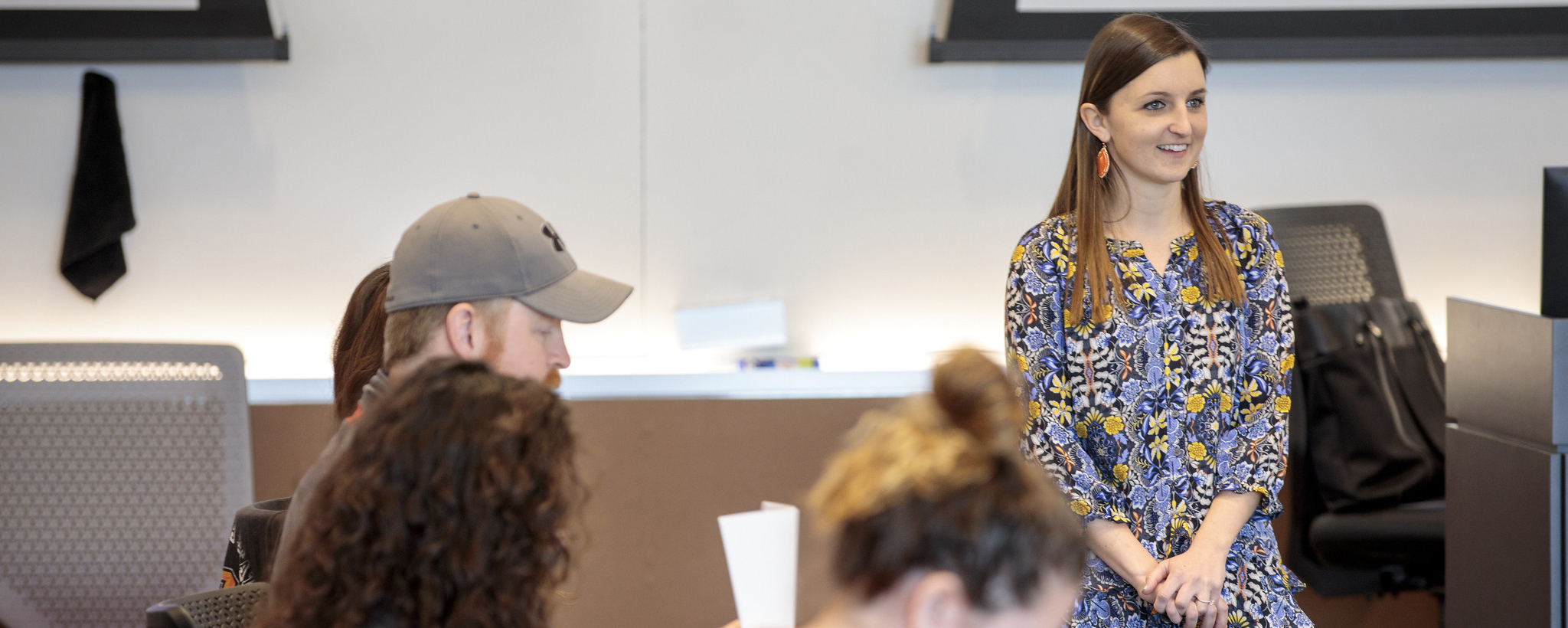 Rachel Cox lecturing Rachel Cox lecturing