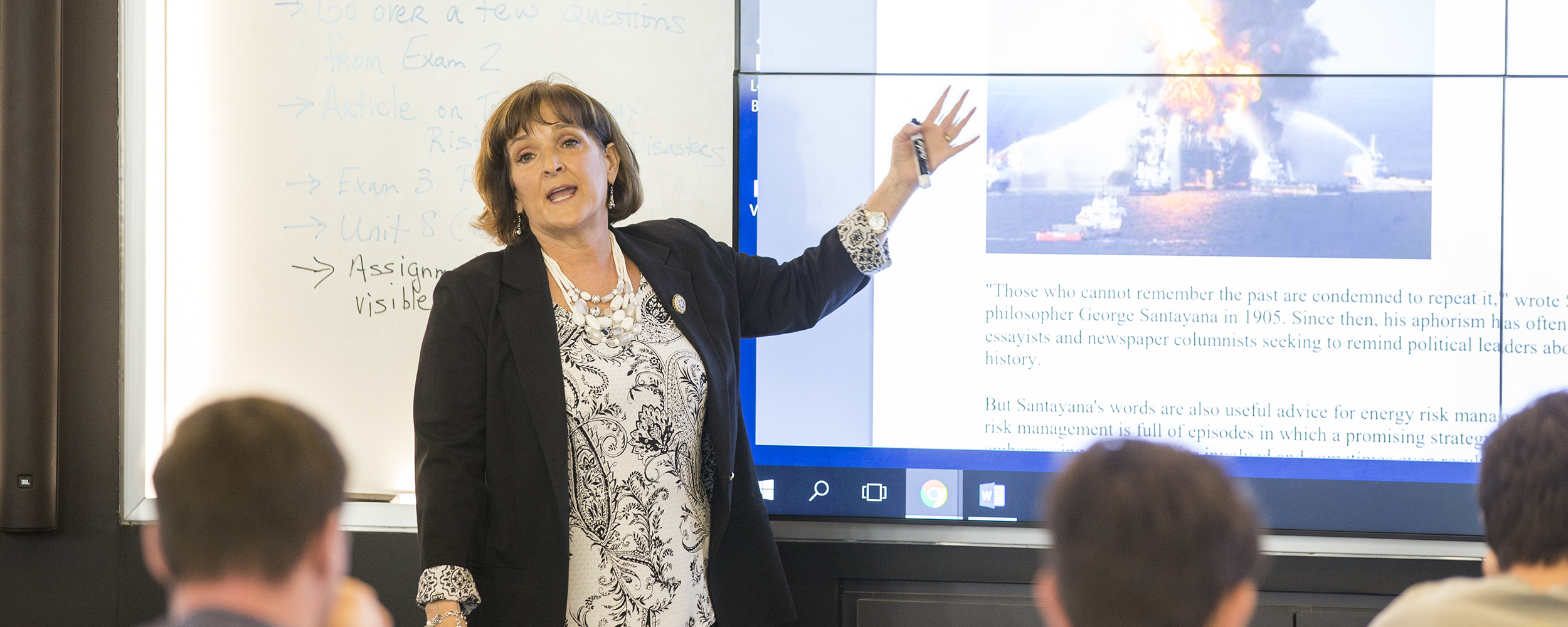 Betty Simkins lecturing. Betty Simkins lecturing.