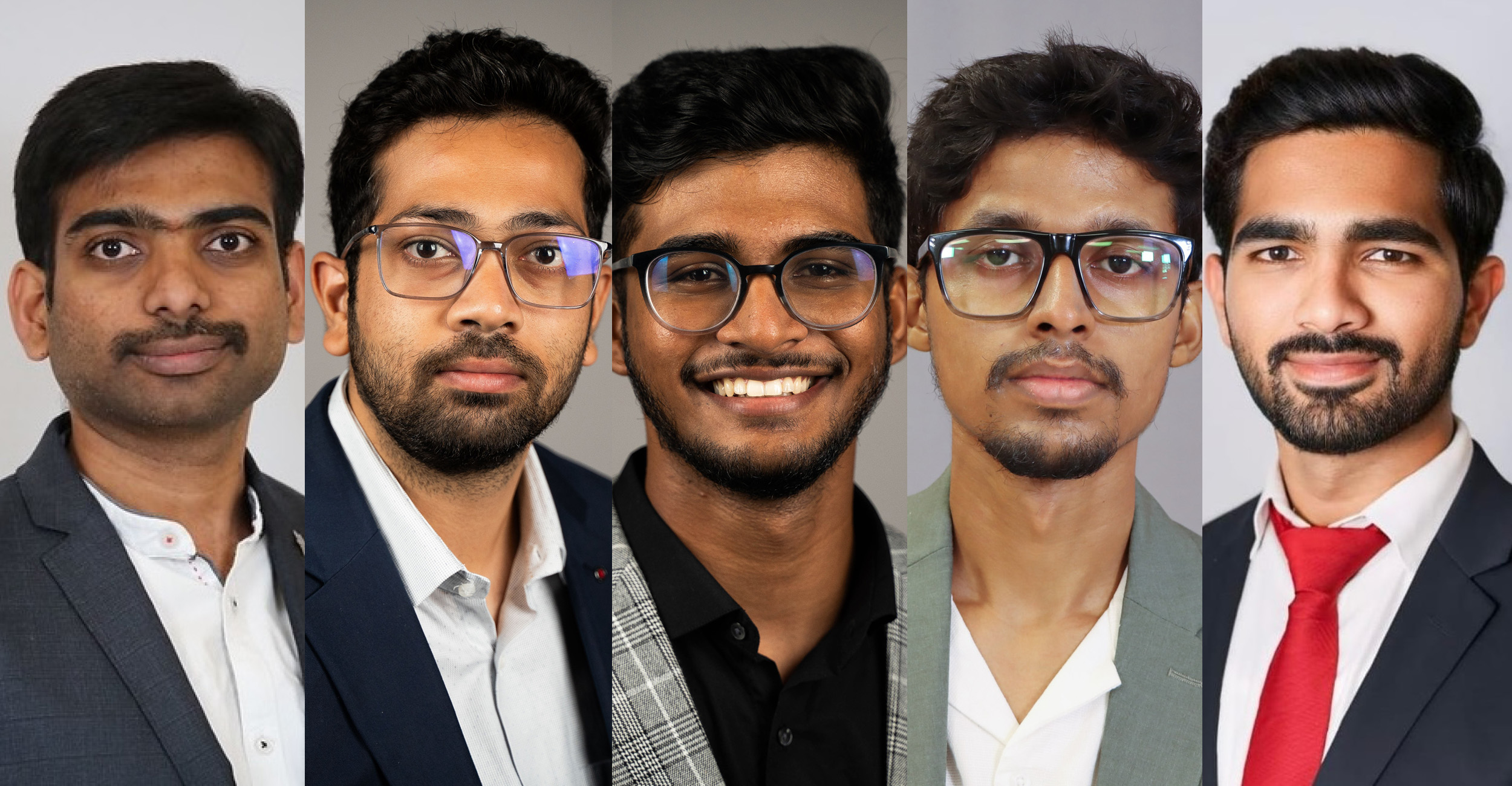 The five Spears Business graduate students who won the Broadband Equity Challenge