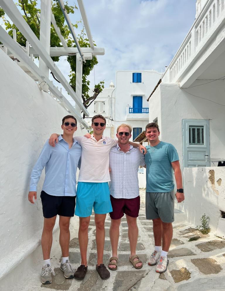 Four guys in Greece