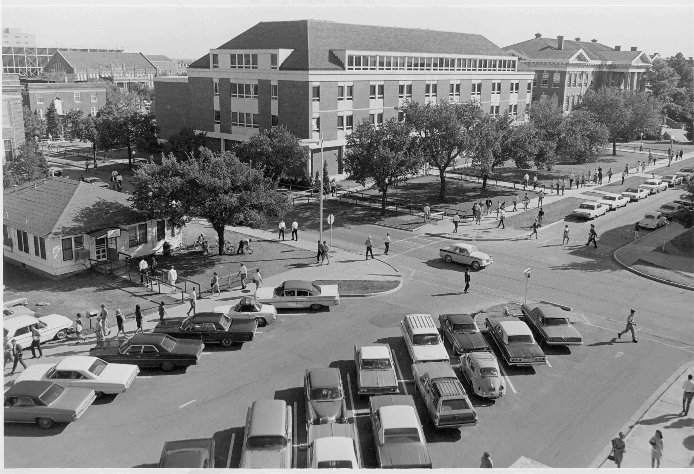 Old photo of the original Business Building