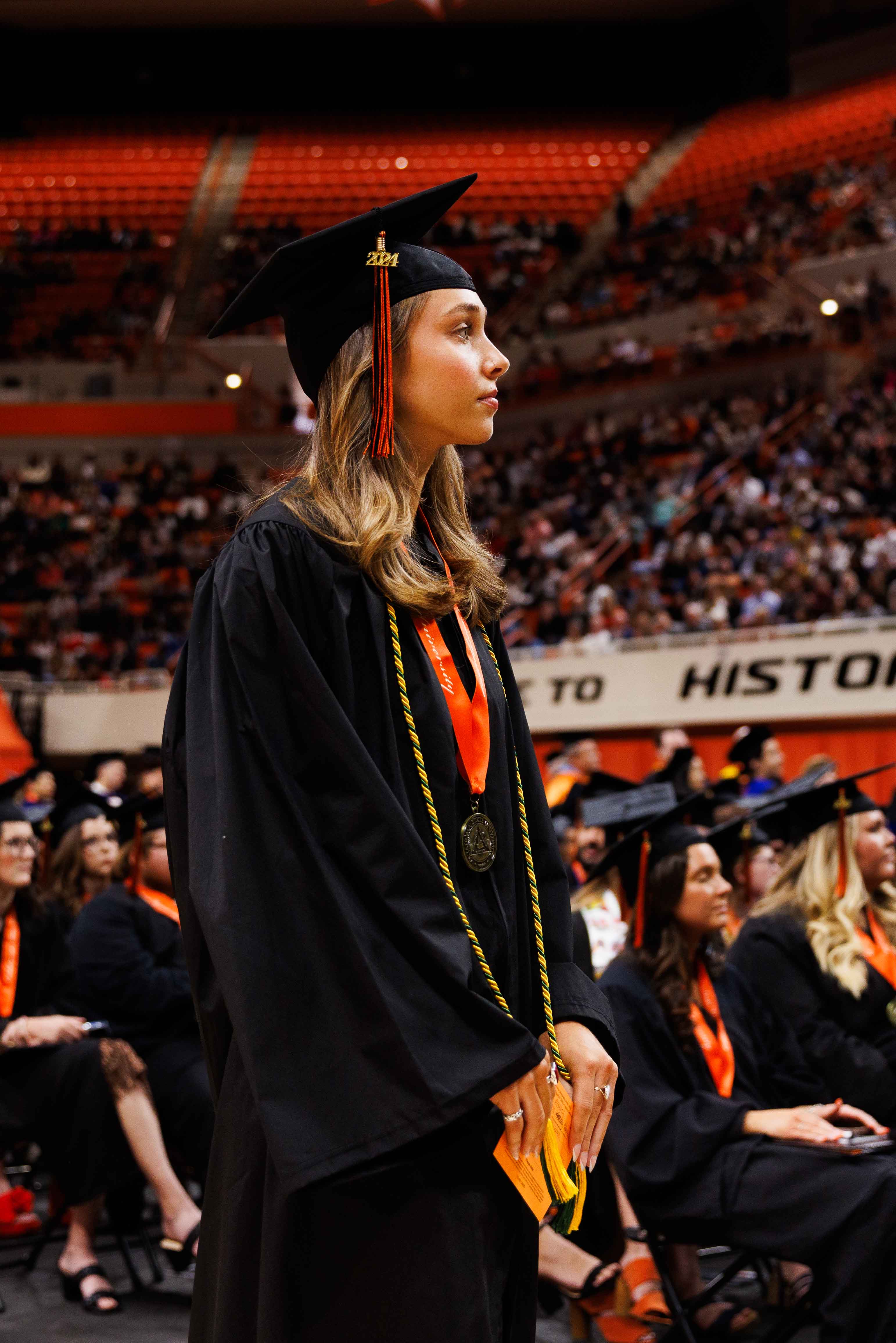 Female student at graduation