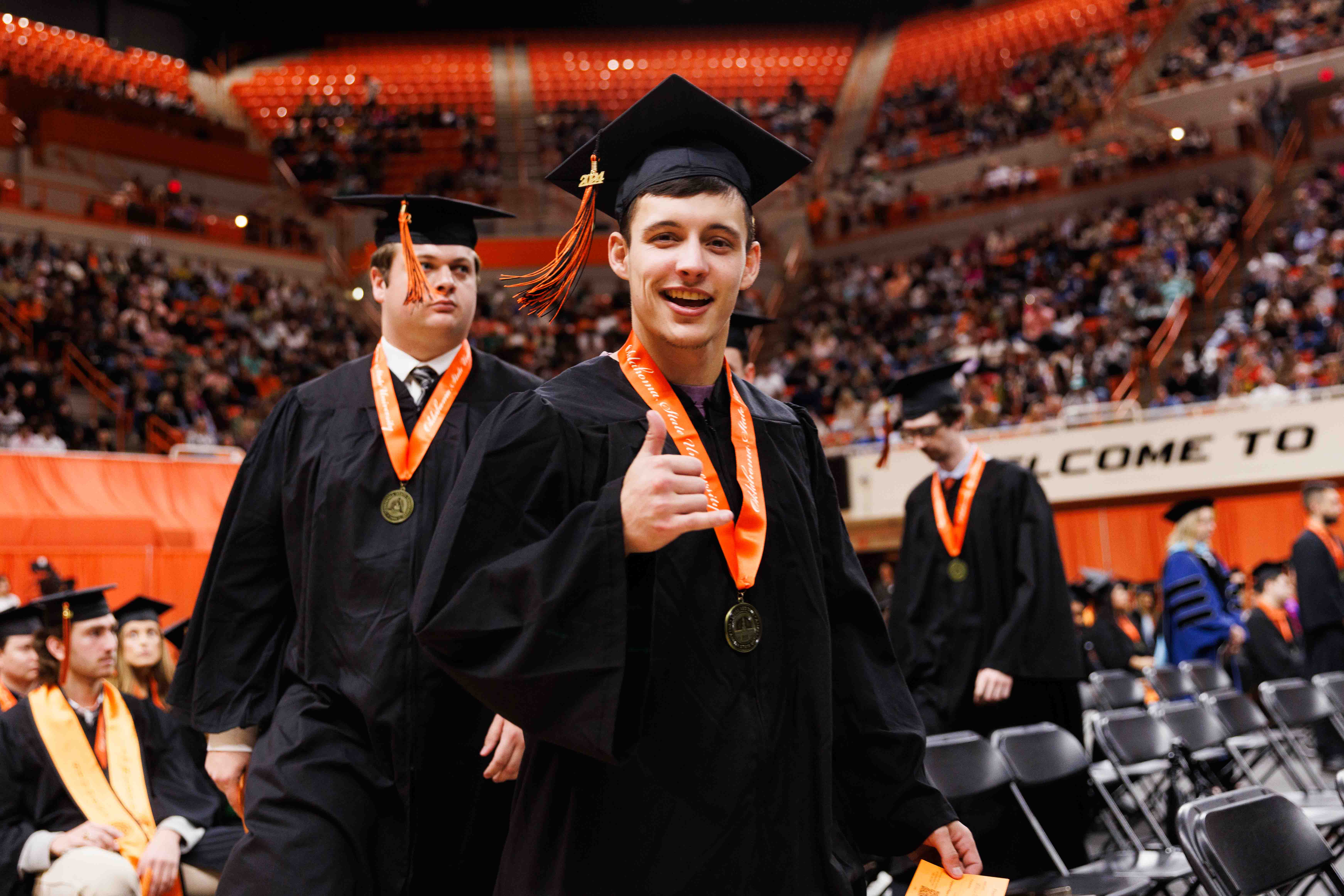 Male student at graduation