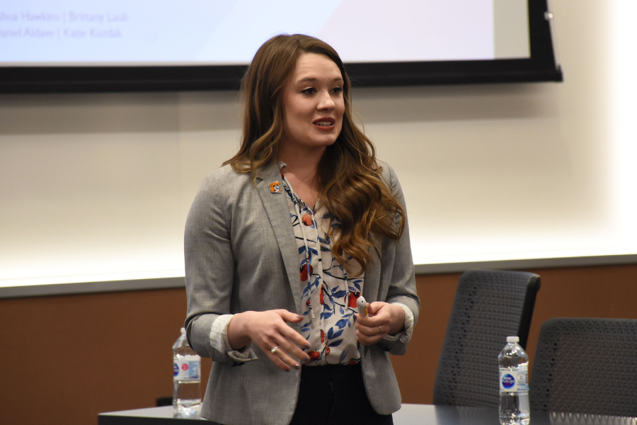 mba student presenting