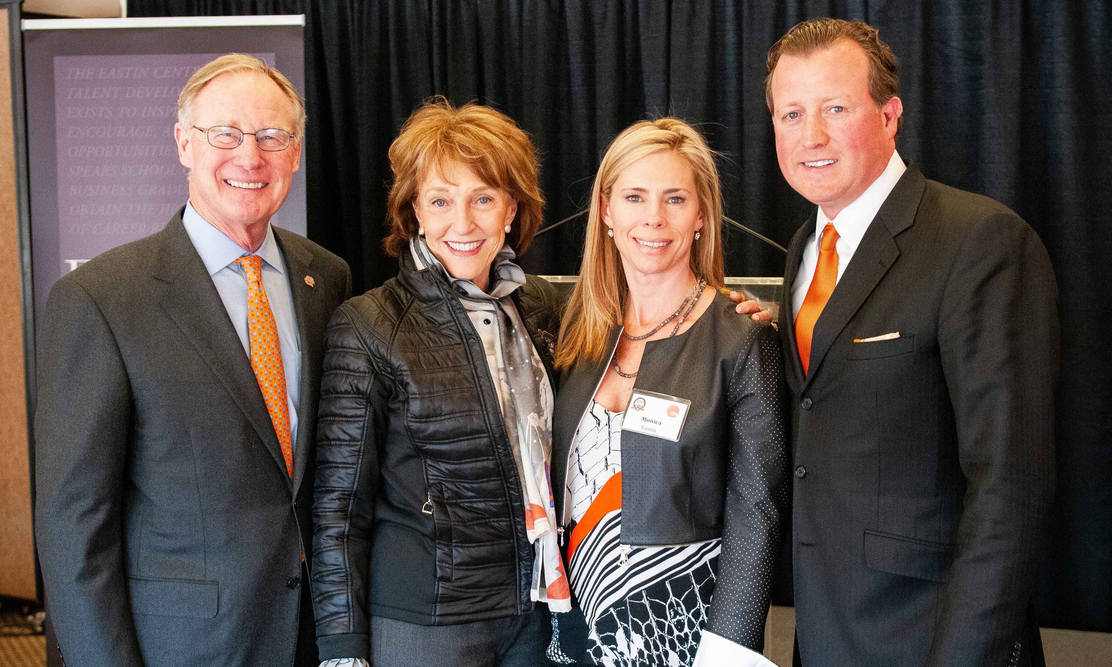 Joe and Monica Eastin at the Eastin Center announcement with Burns and Ann Hargis