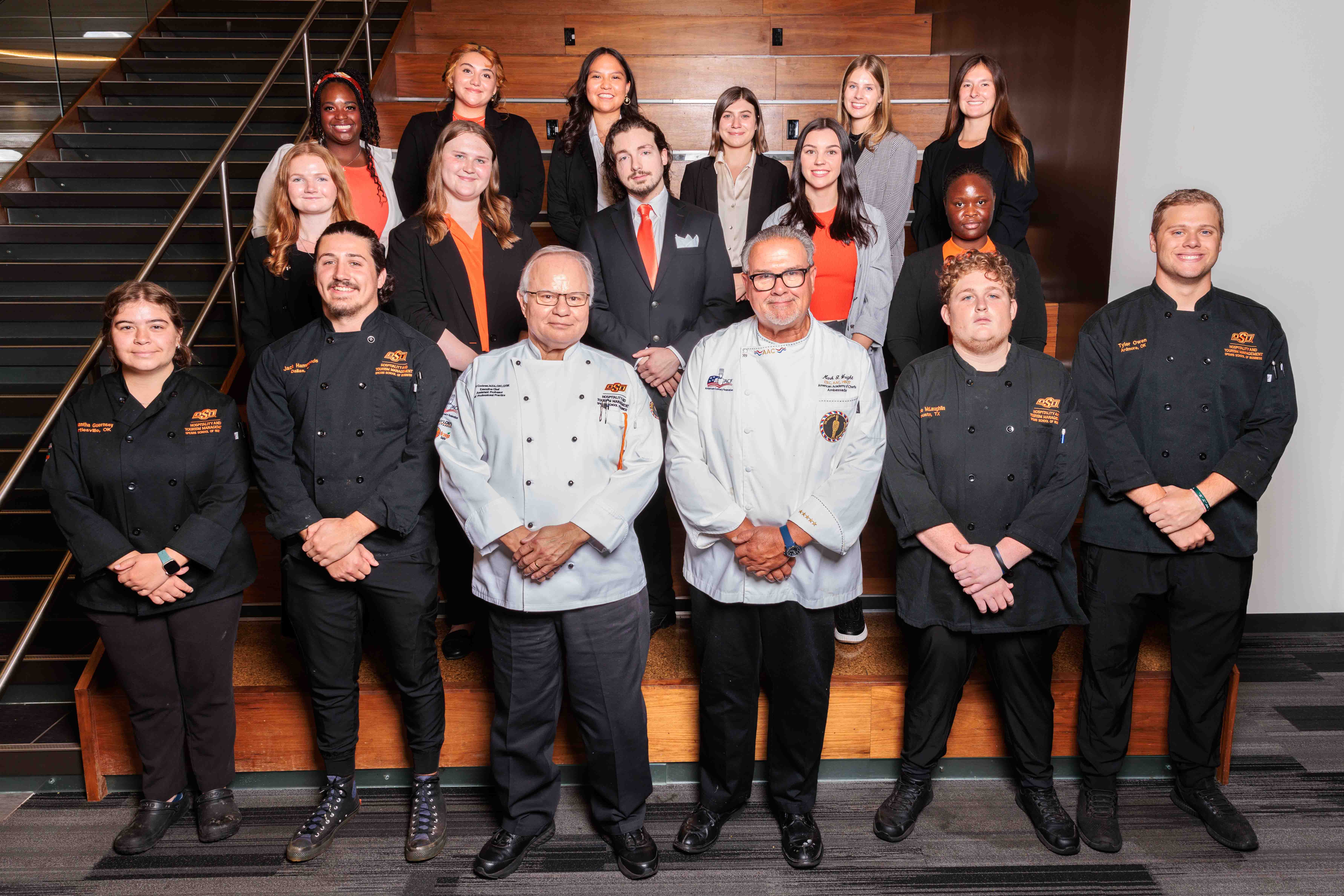 HTM students and Chef Mark Wright, 2024