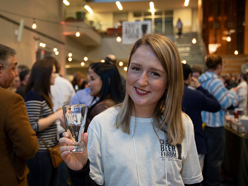 Student at beer forum