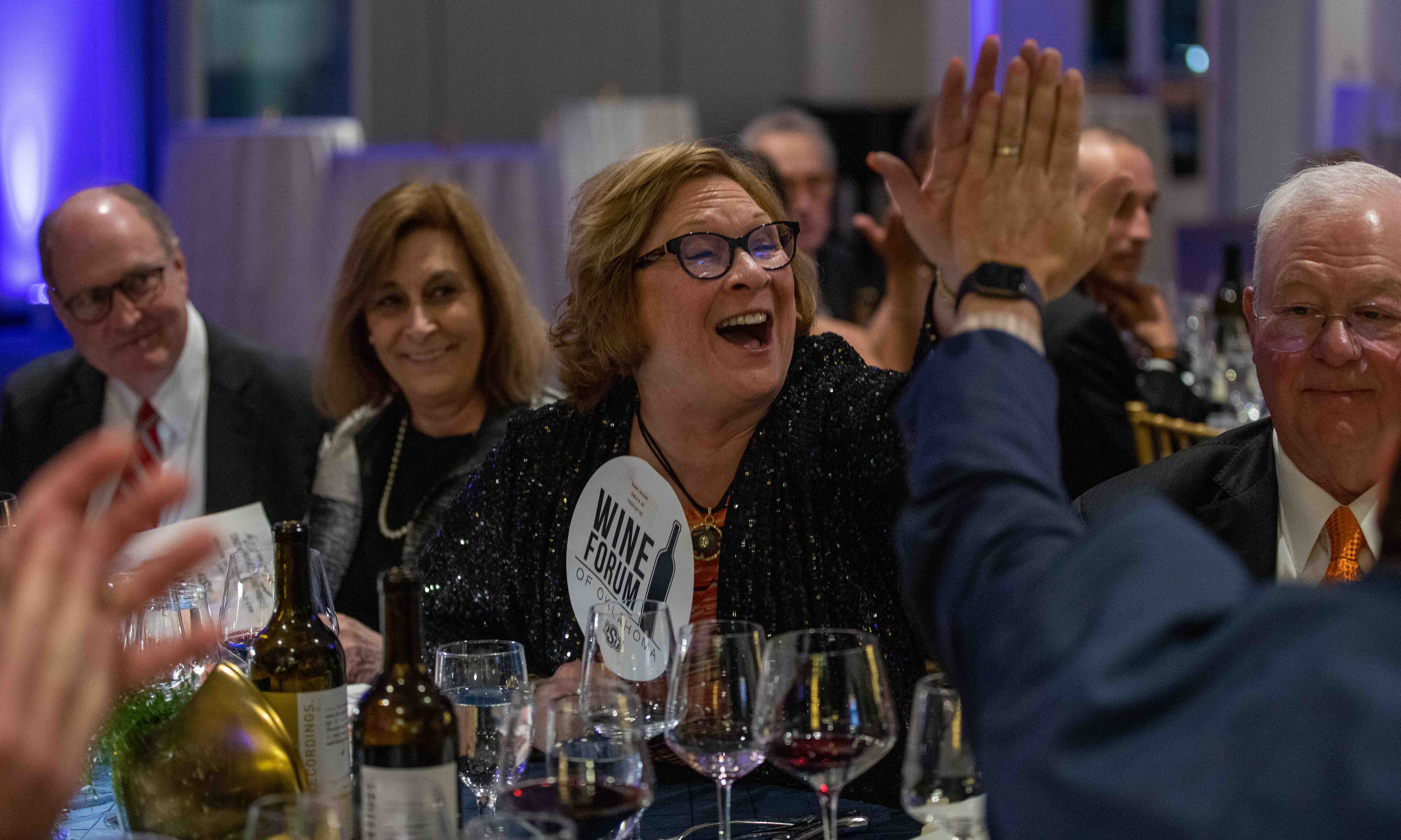 high five at the auction.