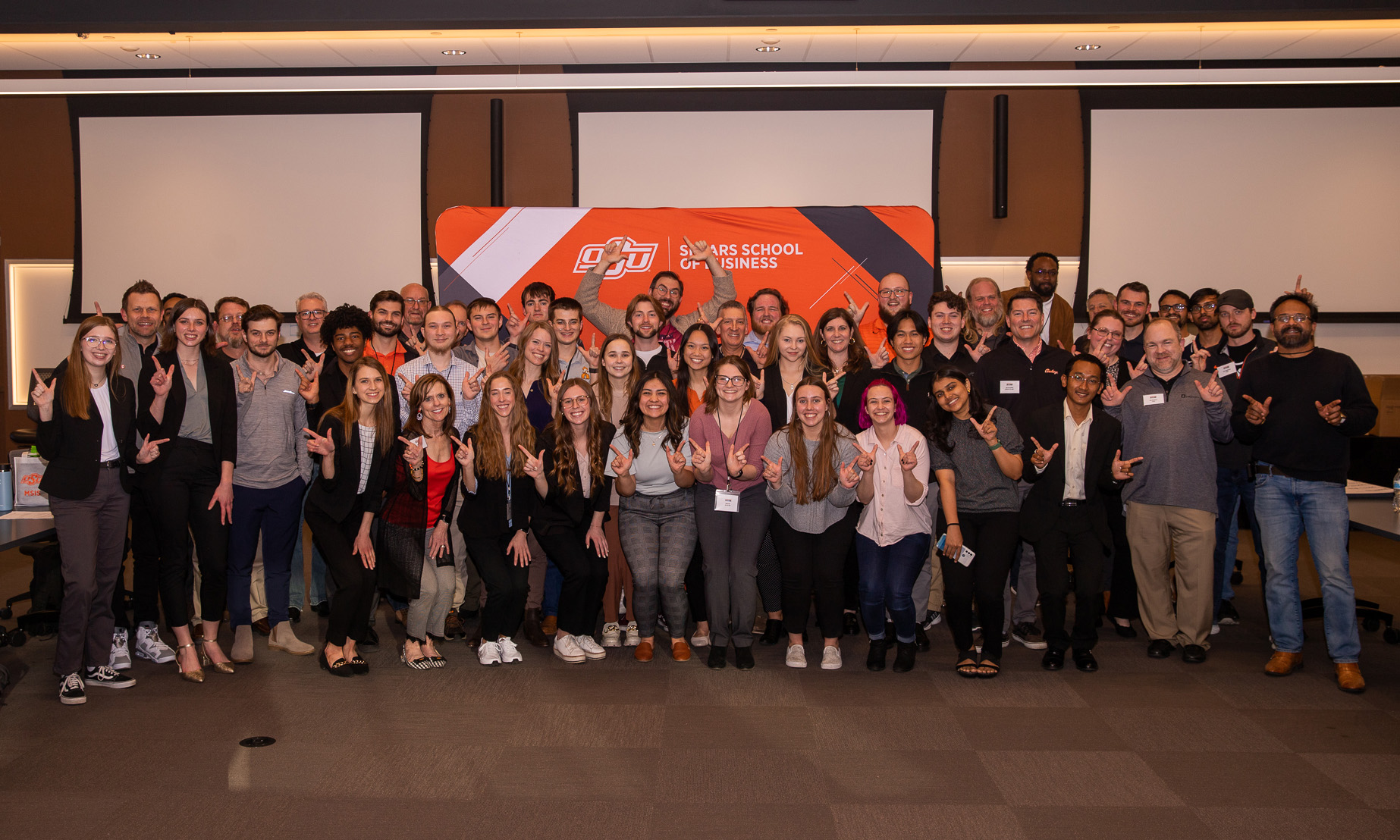 Group of students at an event