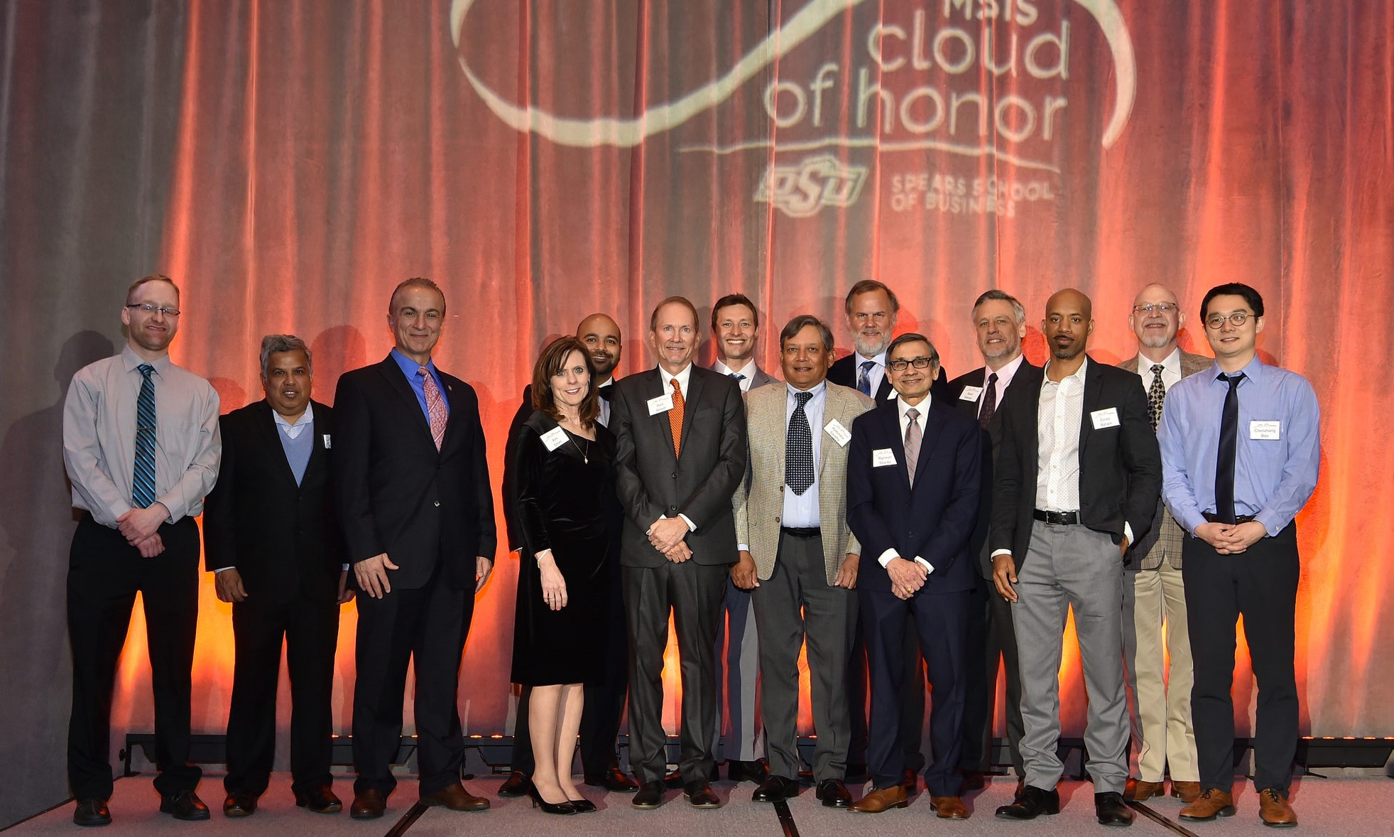 Professors in attendance at the Cloud of Honor