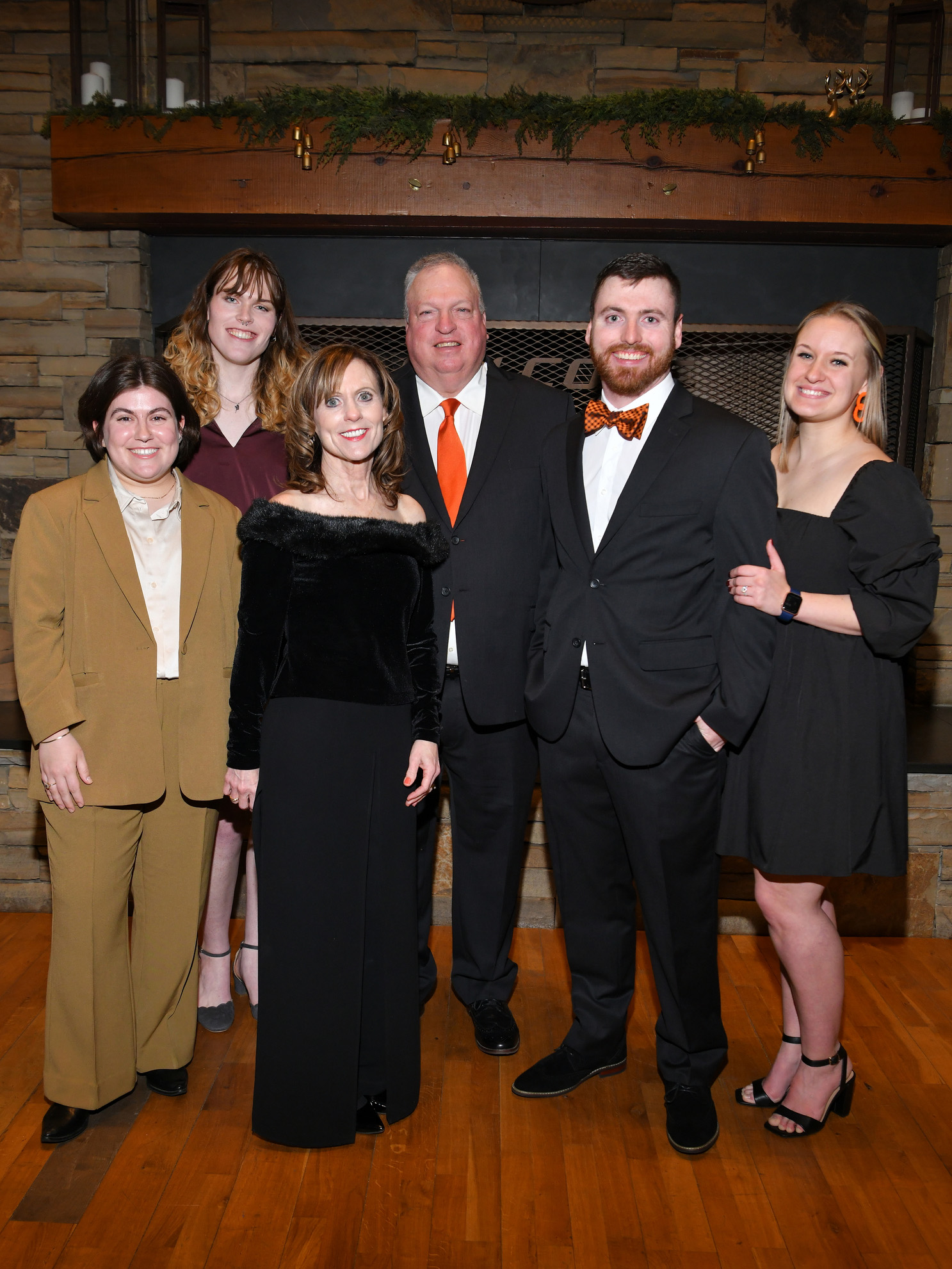 Family smiling with their honoree.