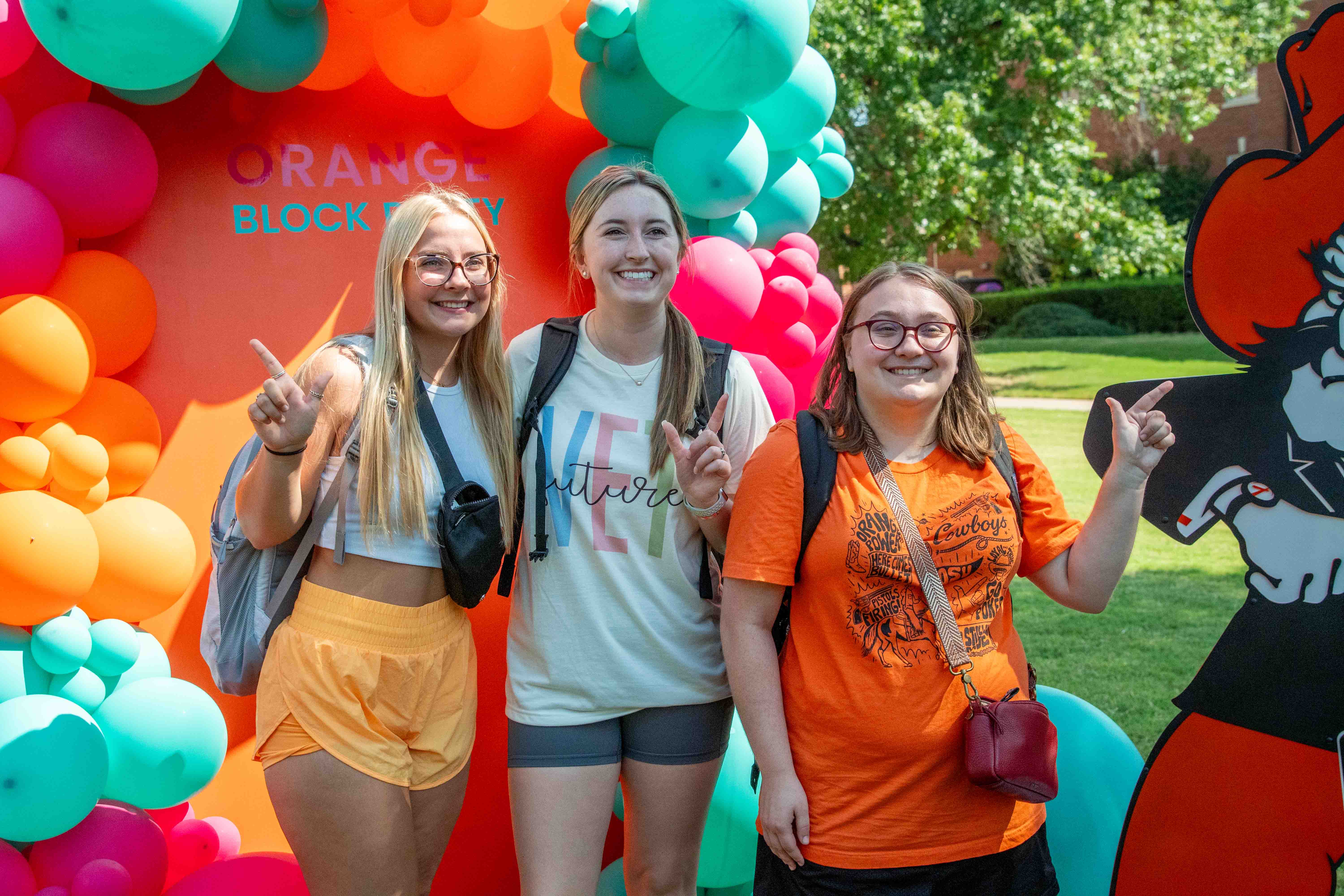 Students at Riata Orange Block Party in 2023