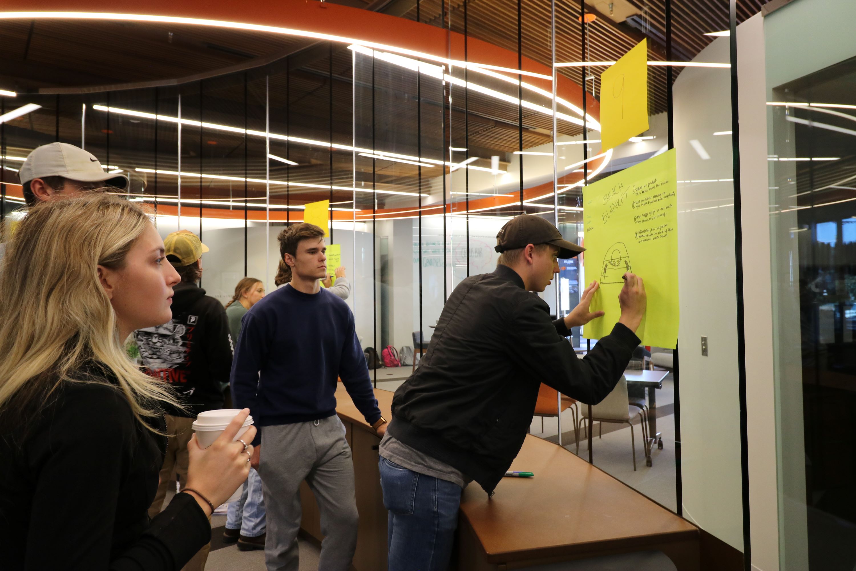 Entrepreneurship students playing game Entrepreneurship students playing game